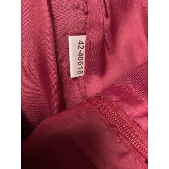 ANN TAYLOR Wool Blazer Size 6 Pants 8 Suit Set Womens Magenta Pink Career Lined - Picture 7 of 16